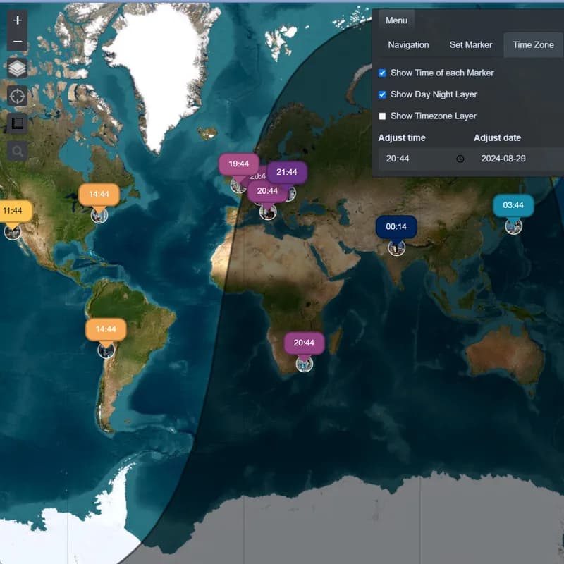 Map Mates – interaktive Teamkarte mit Zeitzonen